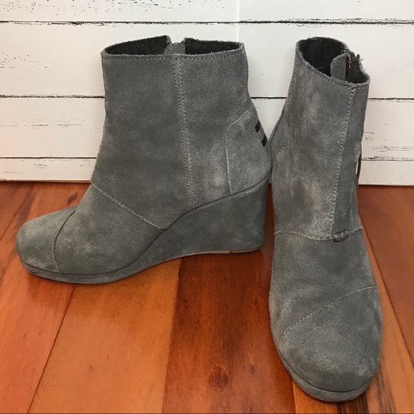 Toms Shoes - Toms Suede Platform Desert Wedge Ankle Boot